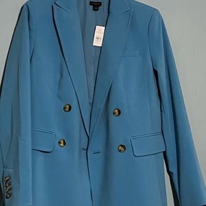 SELLING ANN TAYLOR BLAZER for WOMEN SIZE 2 COLOR BLUE LONG SLEEVE BNWT